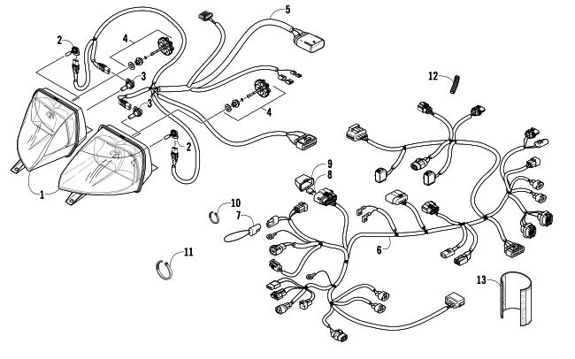 HEADLIGHT AND WIRING ASSEMBLIES