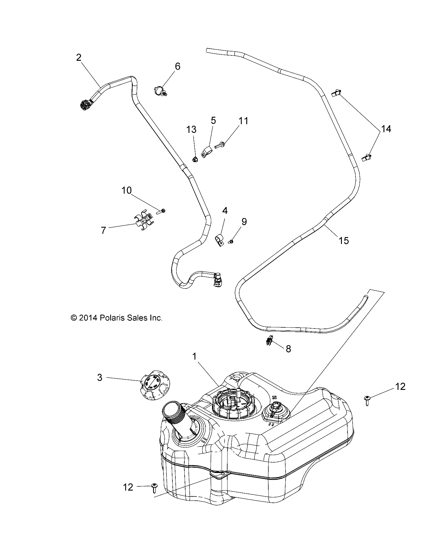 BODY, FUEL TANK - A16DAH57A1 (49ATVFUEL15ACE570)