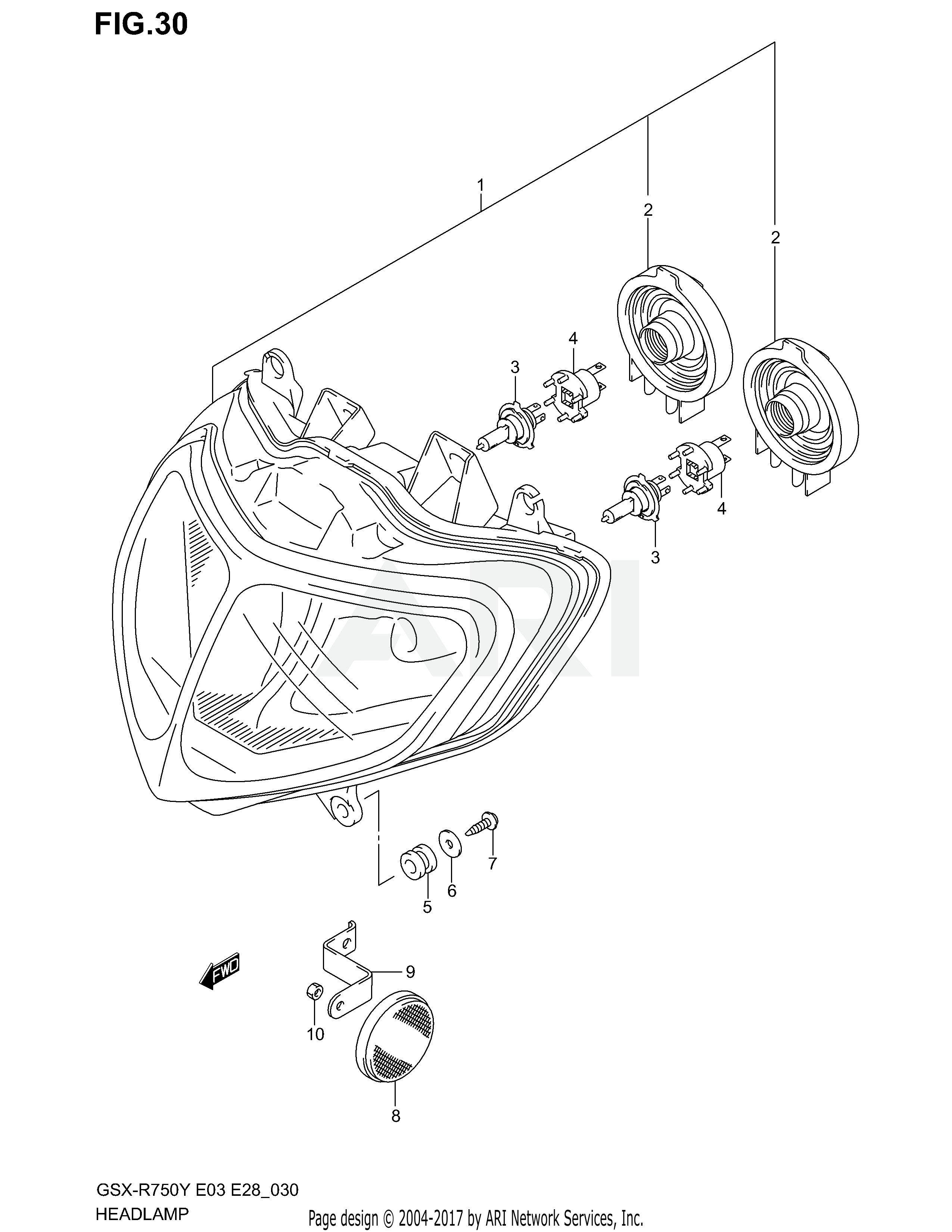 HEADLAMP (MODEL Y/K1)