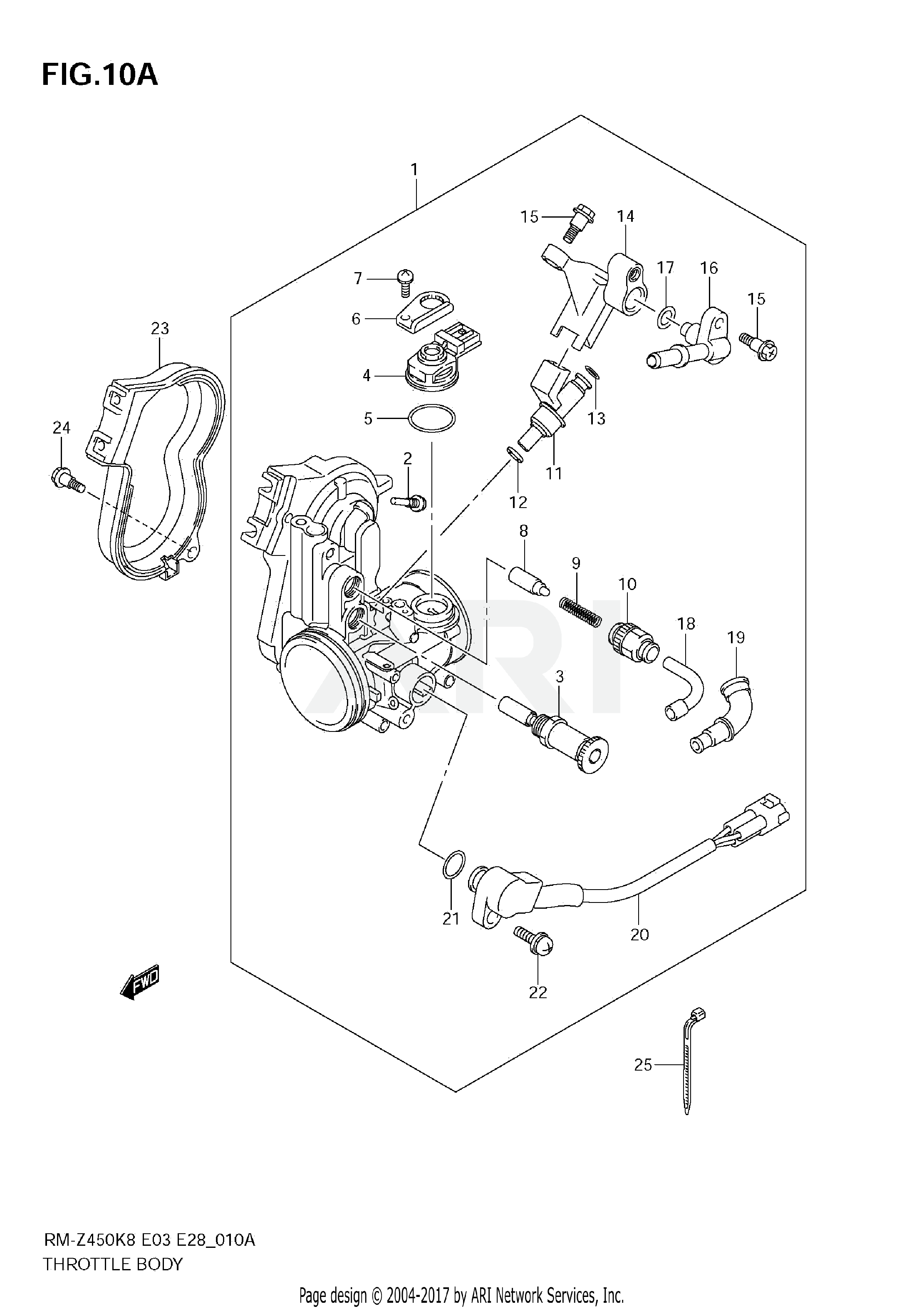 THROTTLE BODY (RM-Z450 L1)