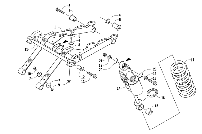 REAR SUSPENSION FRONT ARM ASSEMBLY