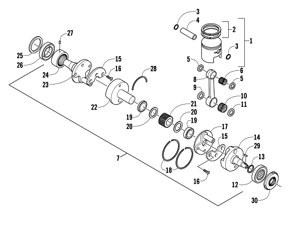 PISTON AND CRANKSHAFT