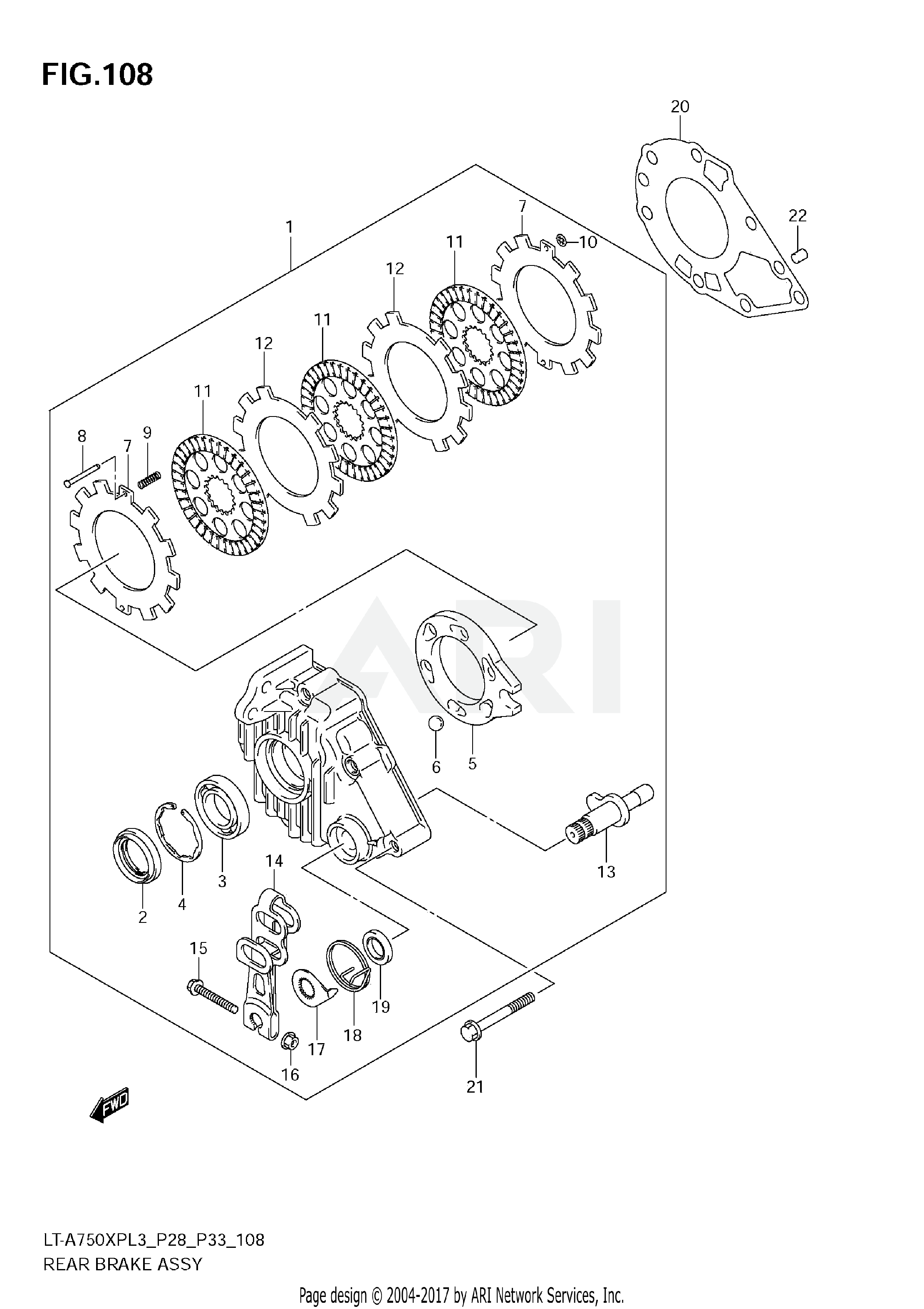 REAR BRAKE ASSY