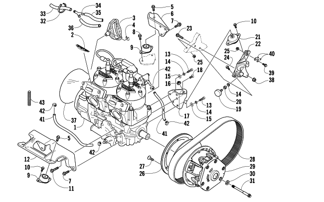 ENGINE AND RELATED PARTS