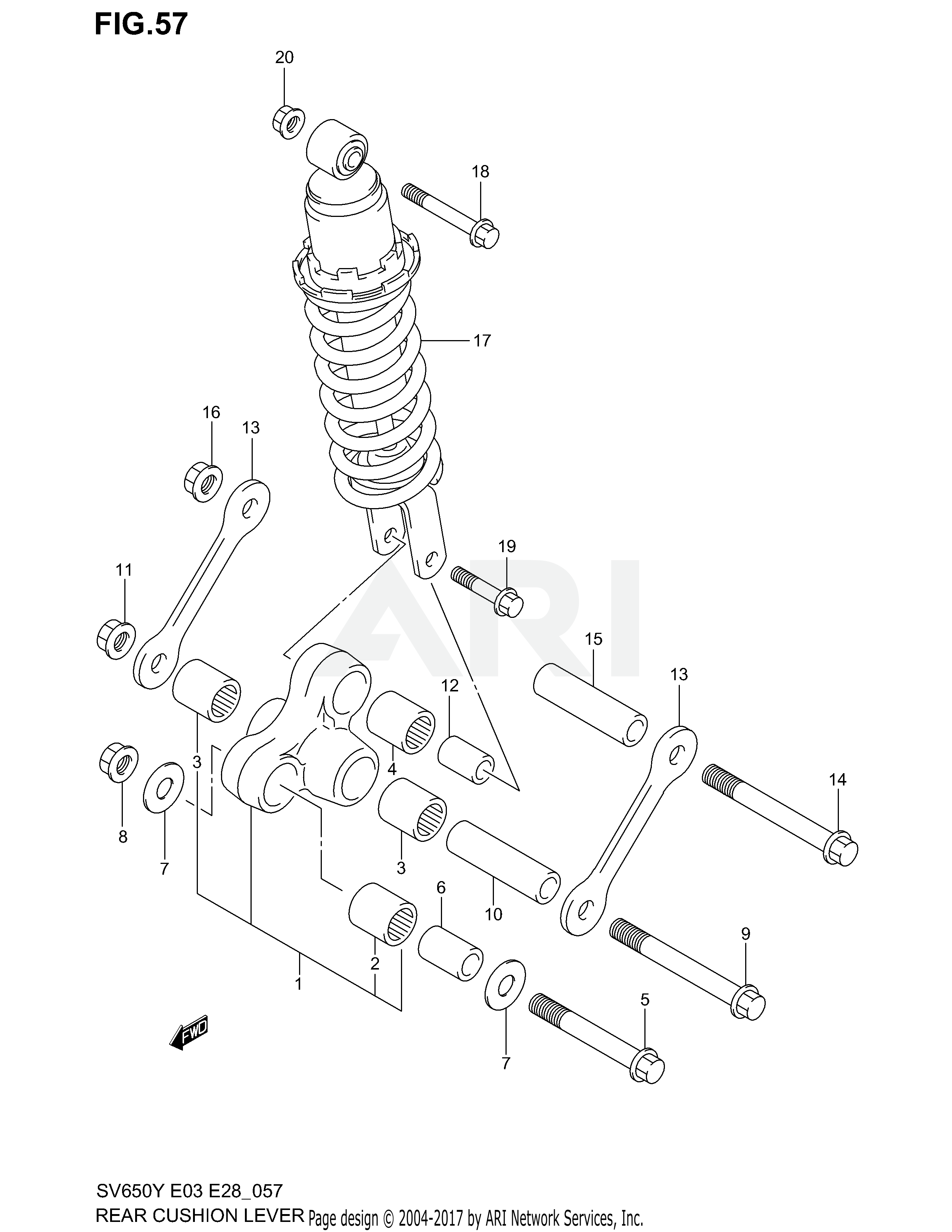 REAR CUSHION LEVER