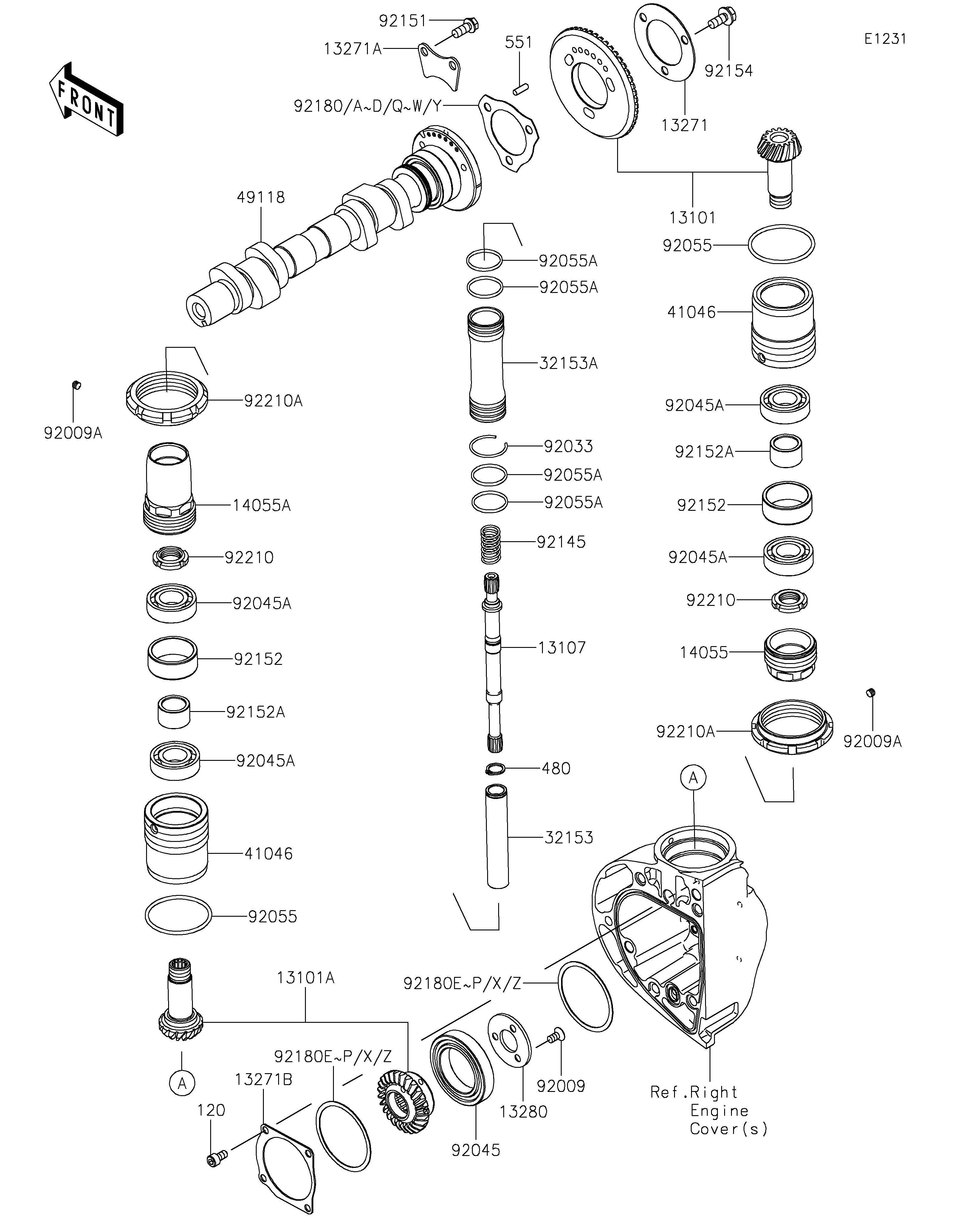 Camshaft(s)/Bevel Gear