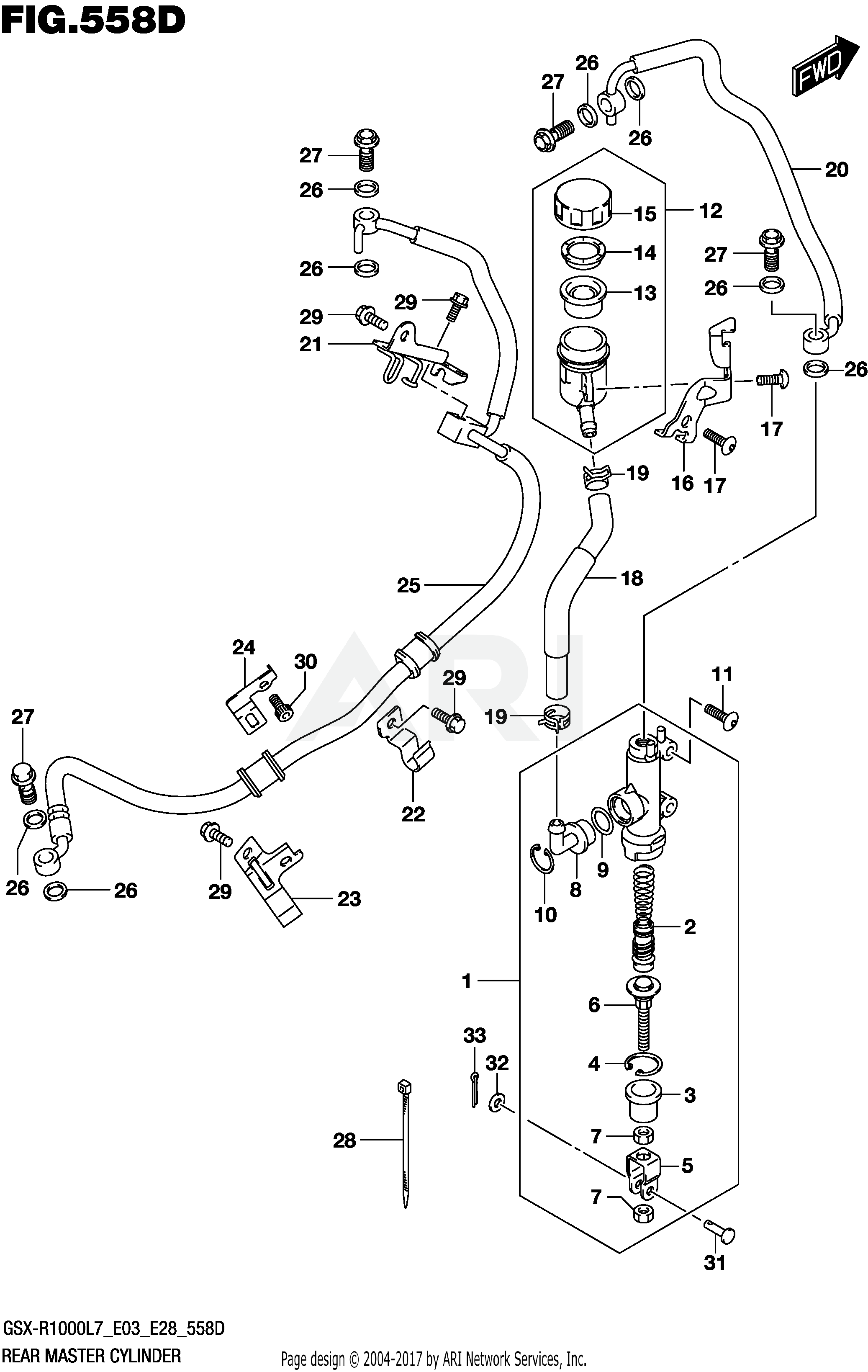 REAR MASTER CYLINDER (GSX-R1000AL7 E03)