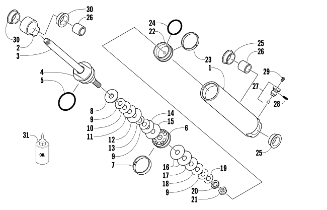 REAR SUSPENSION REAR ARM SHOCK ABSORBER