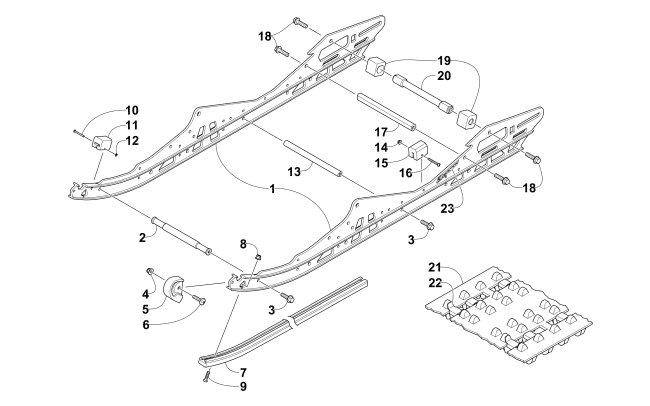 SLIDE RAIL AND TRACK ASSEMBLY