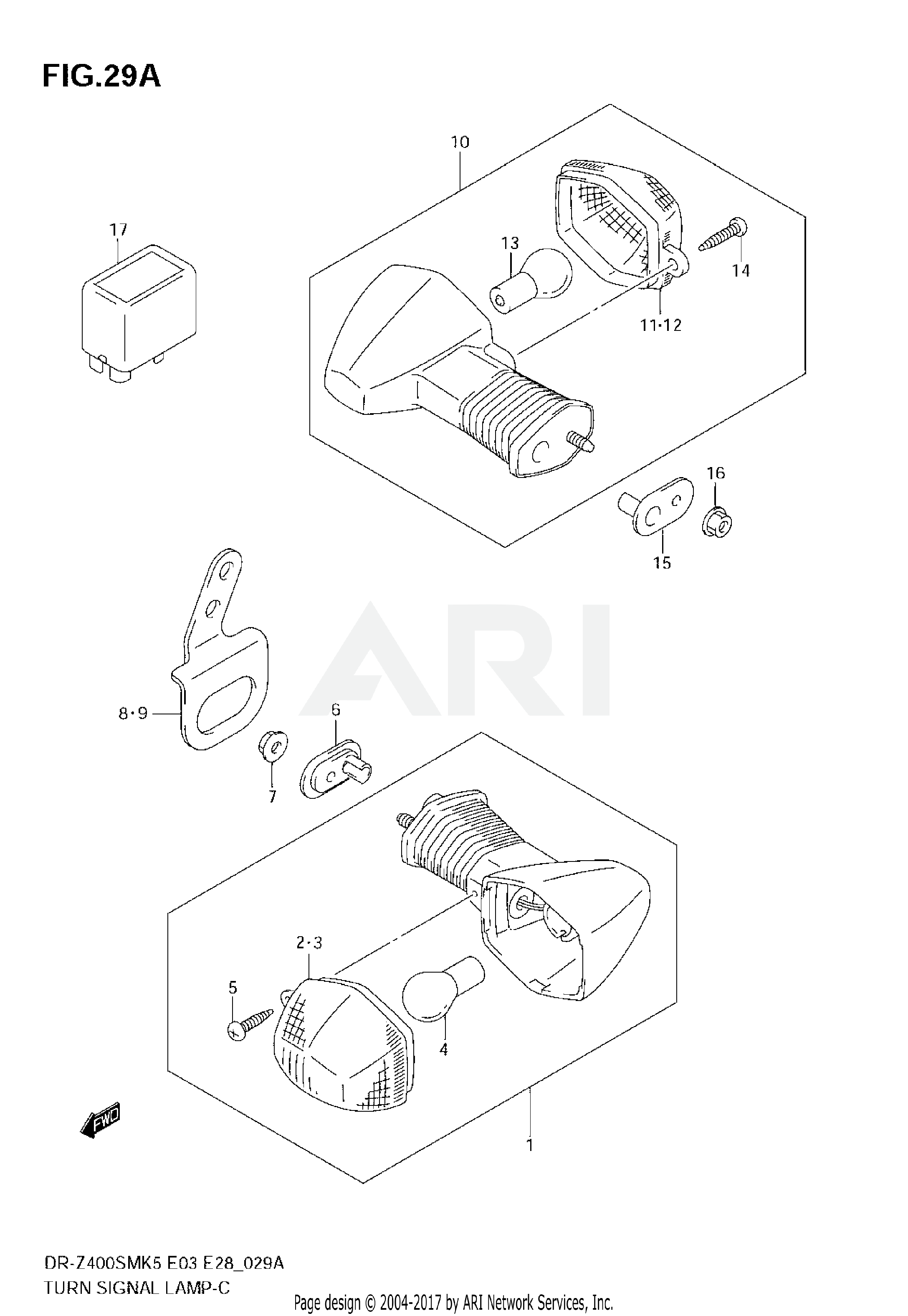 TURN SIGNAL LAMP (MODEL K6/K7/K8)