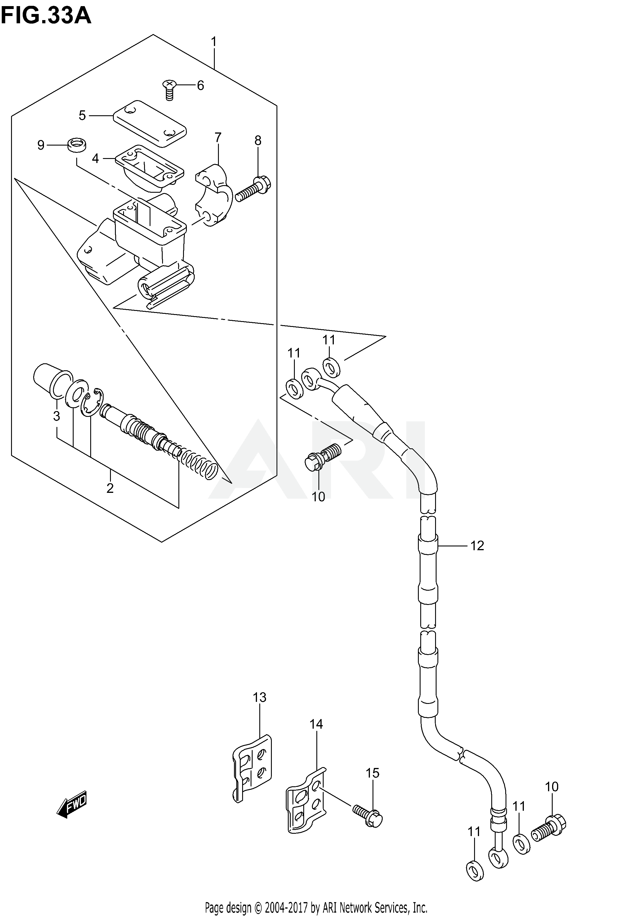 FRONT MASTER CYLINDER (MODEL K5/K6)