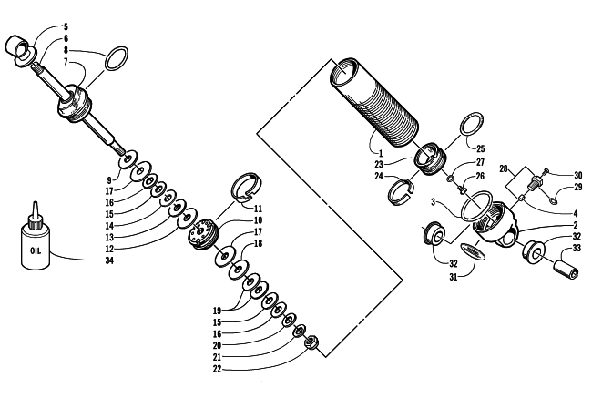 REAR SUSPENSION FRONT ARM SHOCK ABSORBER