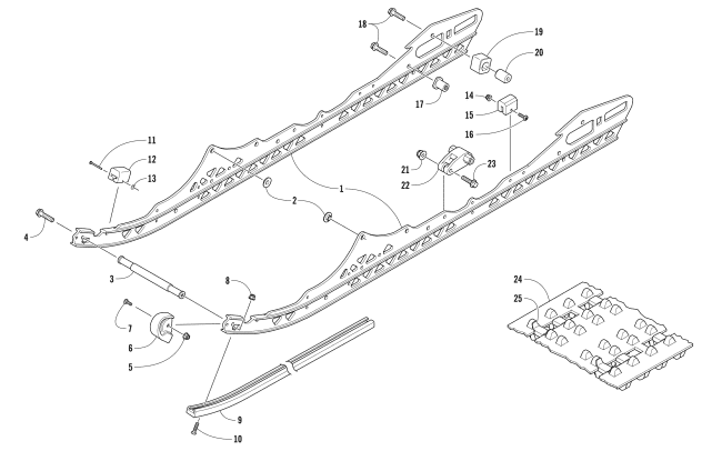 SLIDE RAIL AND TRACK ASSEMBLY