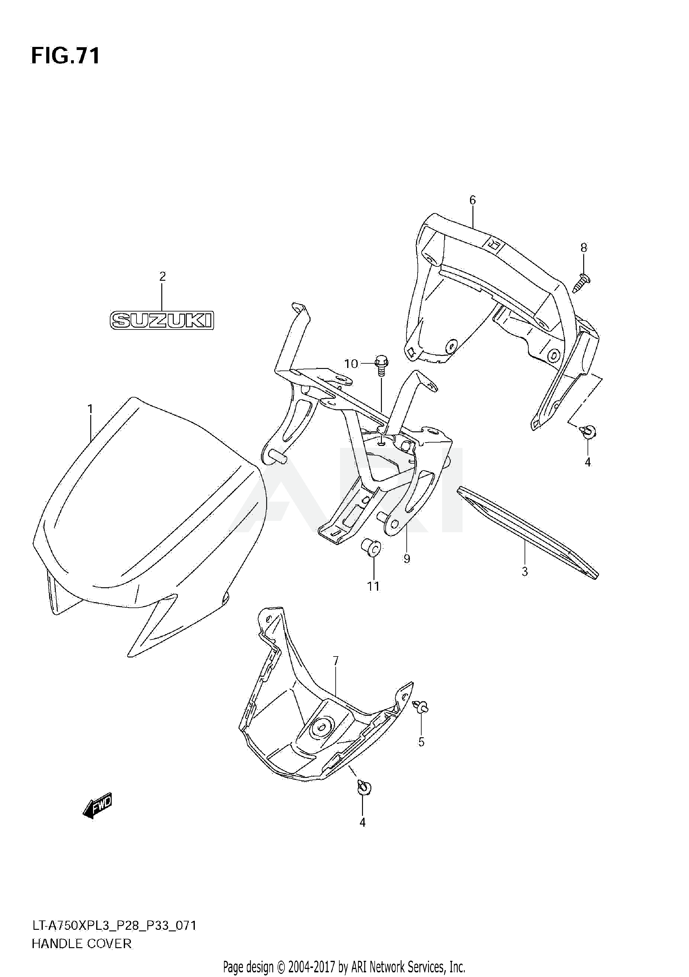 HANDLE COVER (LT-A750XPZL3 P33)