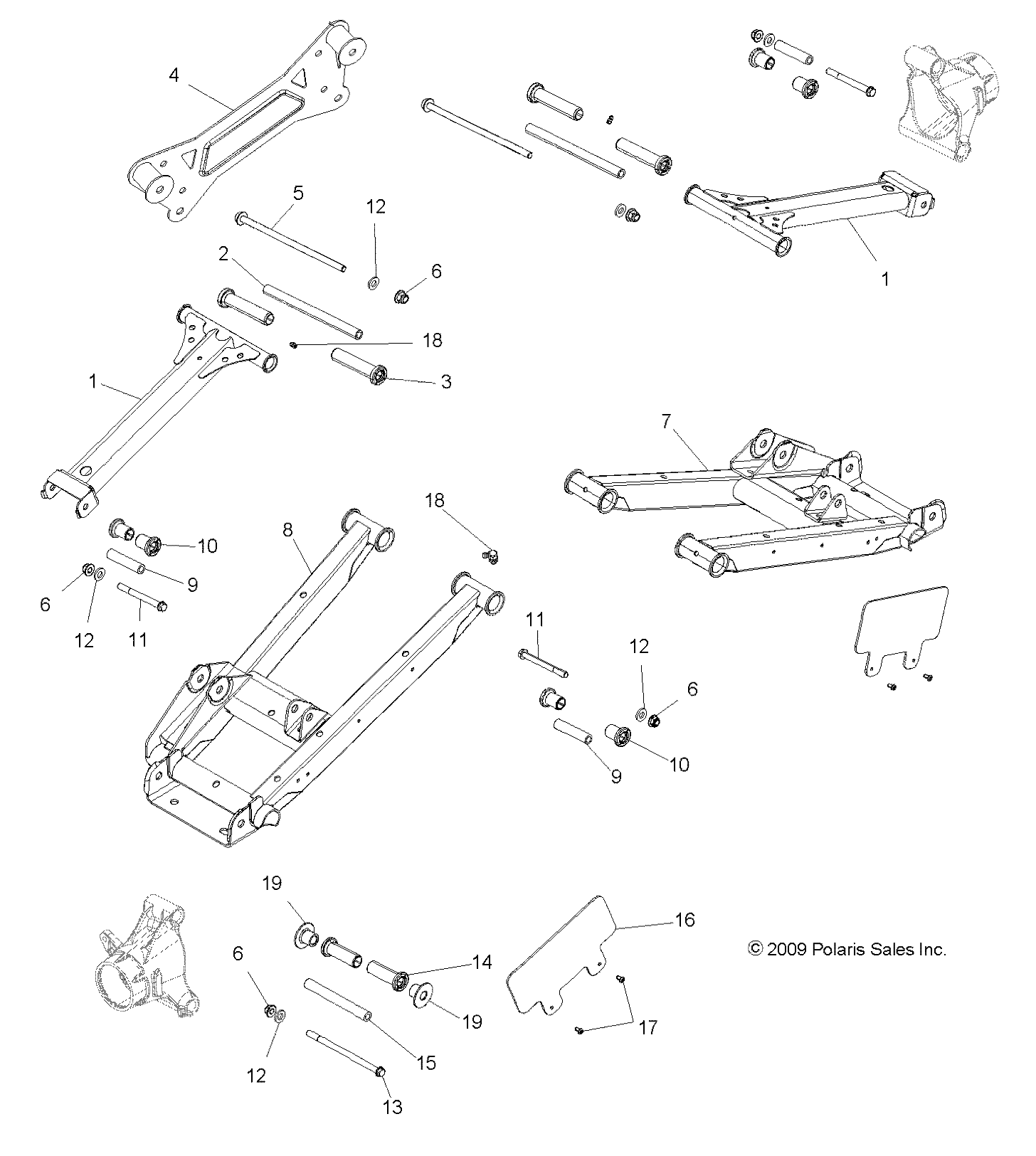 SUSPENSION, REAR CONTROL ARMS - R11XY76FX (49RGRSUSPRR10RZR)