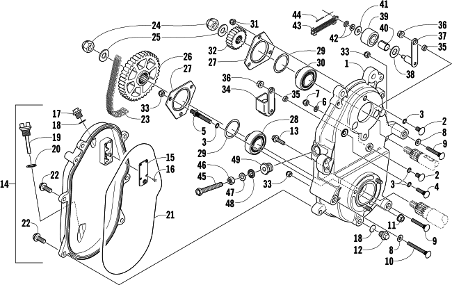 DRIVE/DROPCASE ASSEMBLY