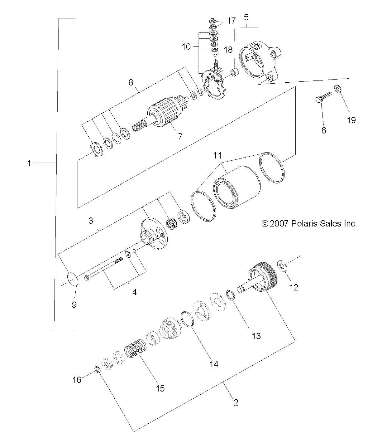 ENGINE, STARTING SYSTEM - A10MN50ET (49ATVSTARTER08SP500)