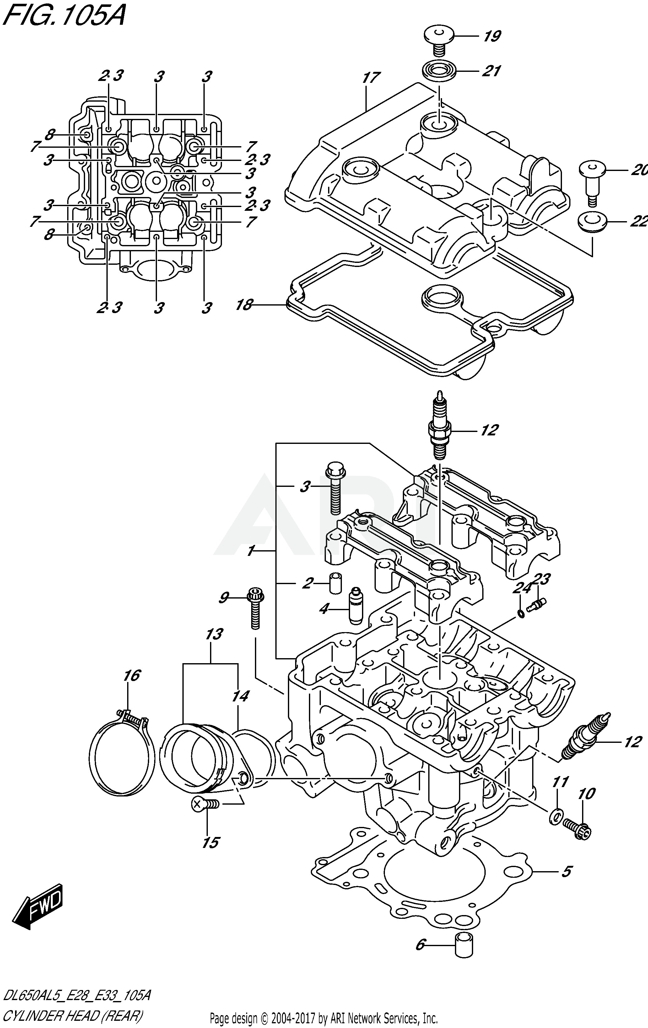 CYLINDER HEAD (REAR)