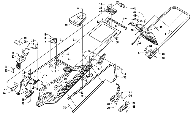 TUNNEL, REAR BUMPER, AND SNOWFLAP ASSEMBLY