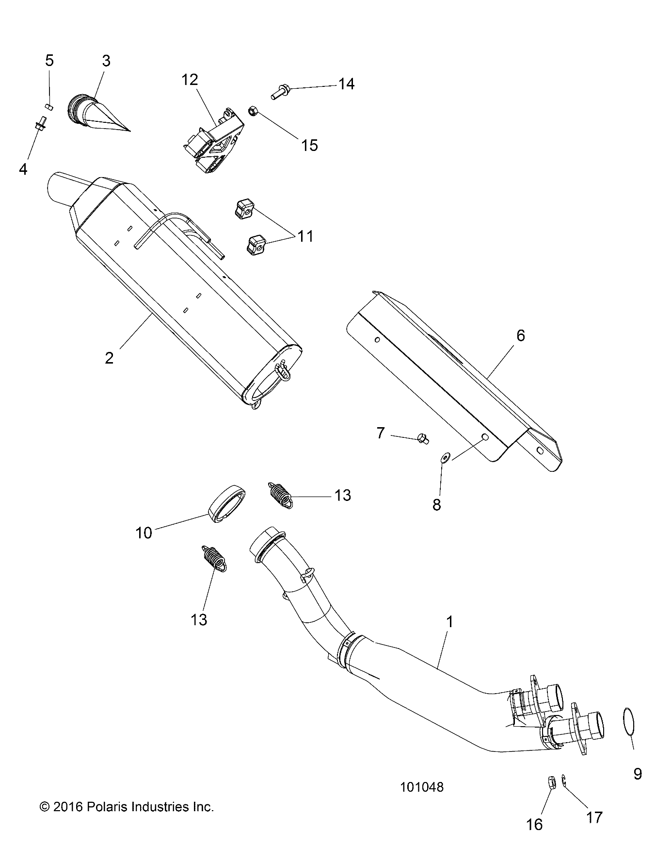 ENGINE, EXHAUST - A17SVA85A2 (101048)