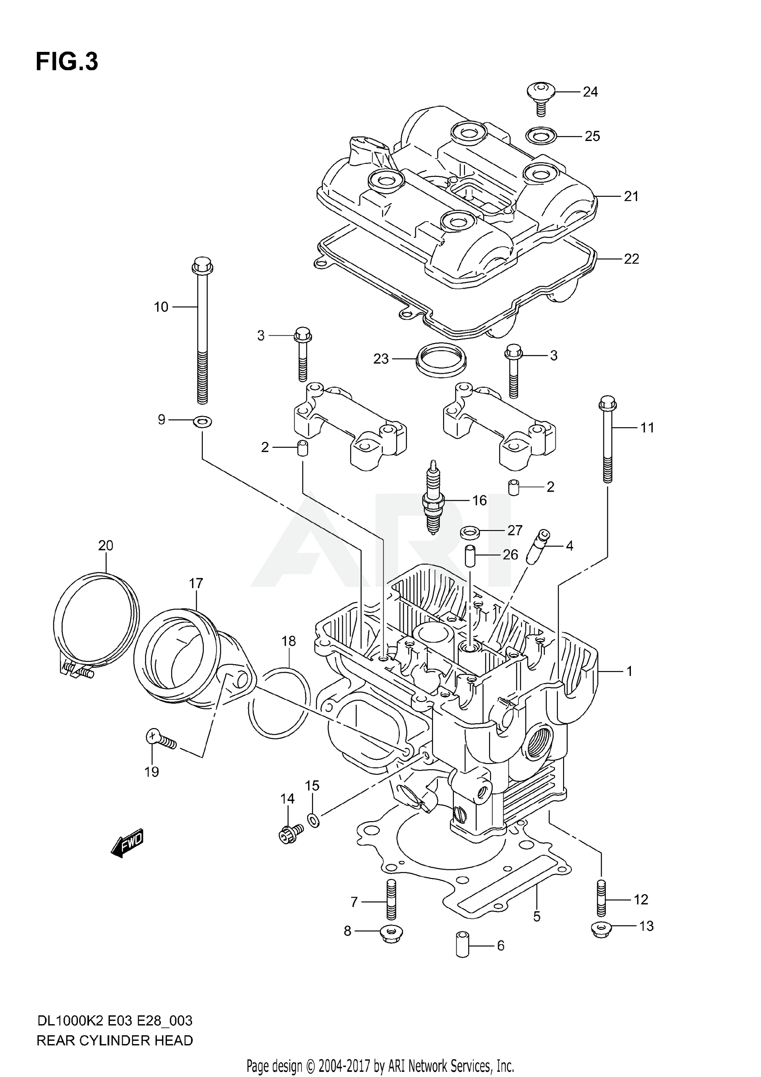 REAR CYLINDER HEAD