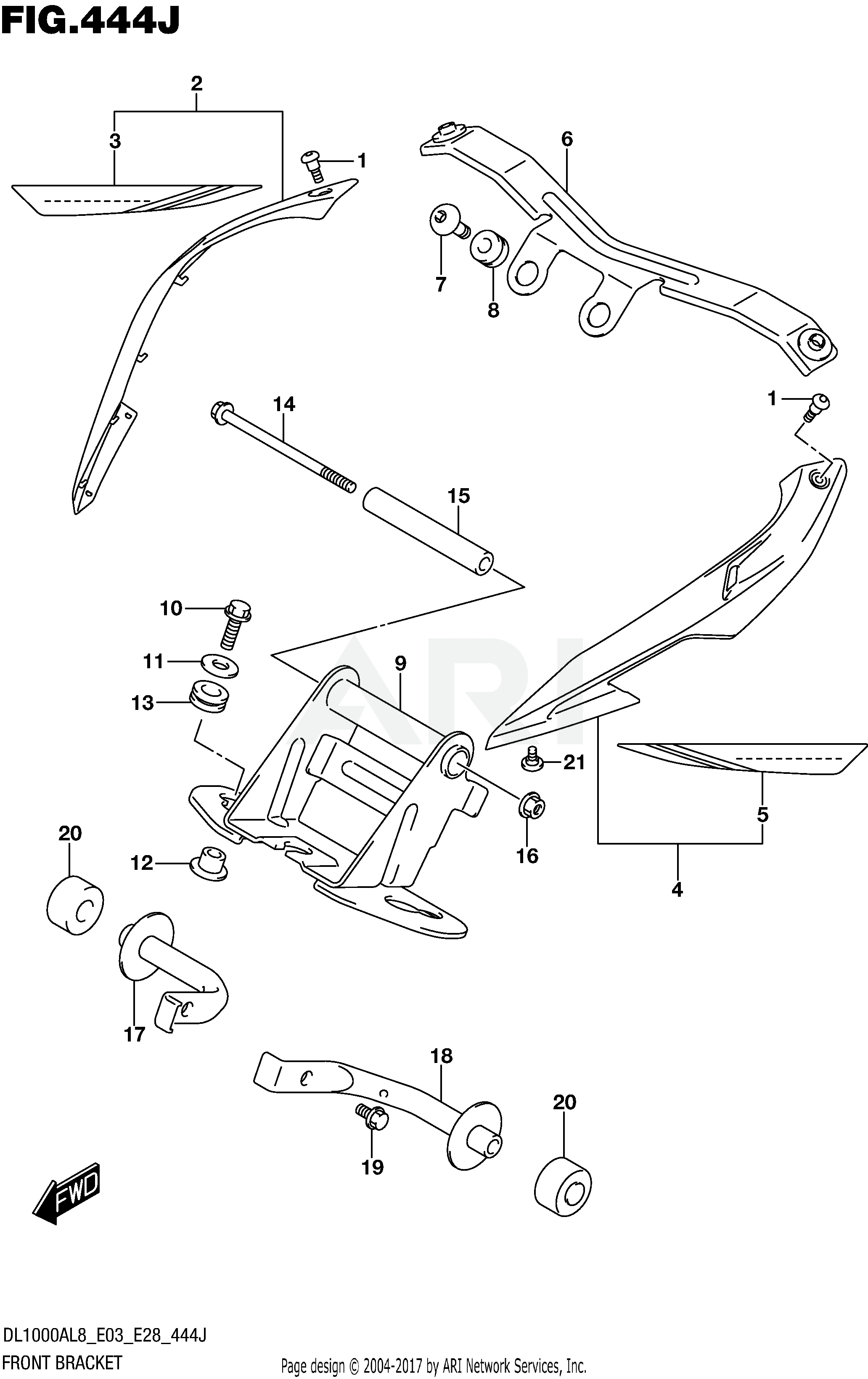 FRONT BRACKET (DL1000XAL8 E33)