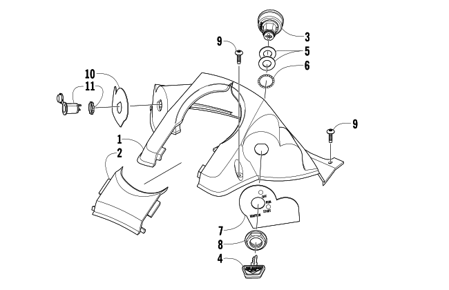 CONSOLE AND SWITCH ASSEMBLY