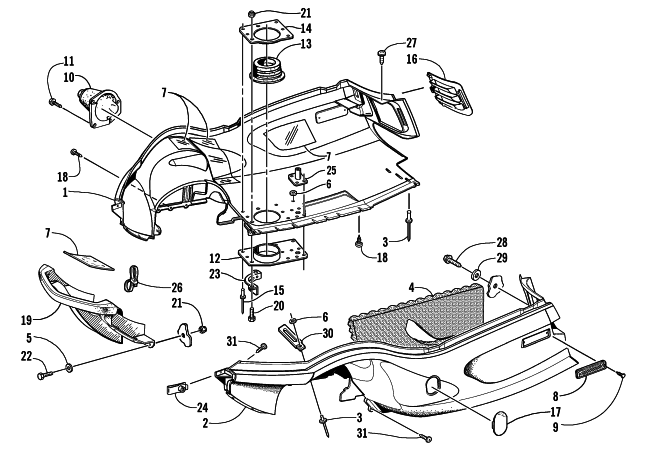 BELLY PAN AND FRONT BUMPER ASSEMBLY