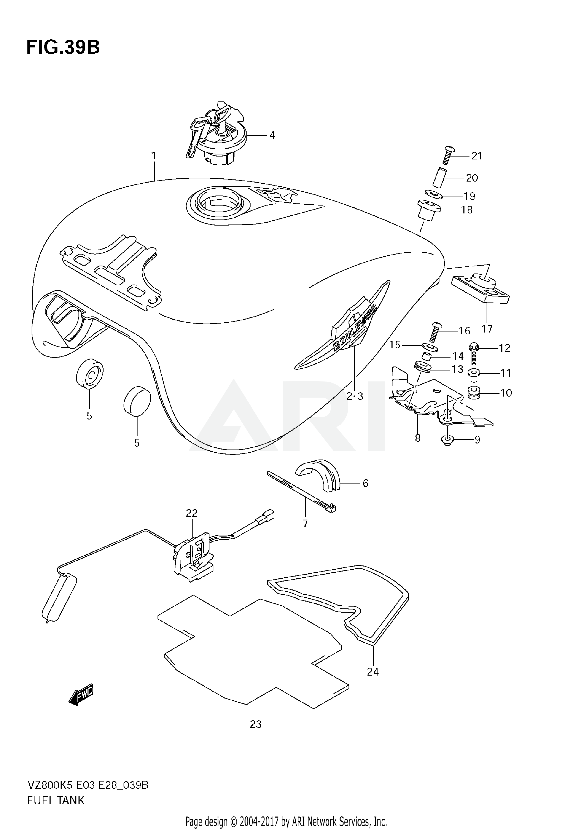 FUEL TANK (MODEL K9)