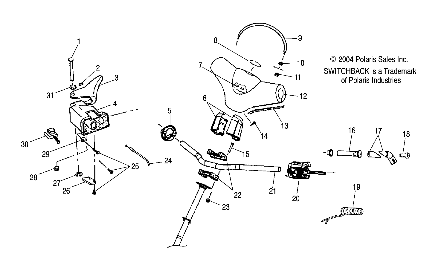 STEERING/HANDLEBAR - S05NS6ES/ESA/S05NS8CS/CSA (4992809280B05)