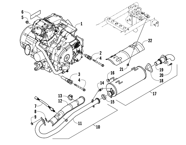 ENGINE AND EXHAUST