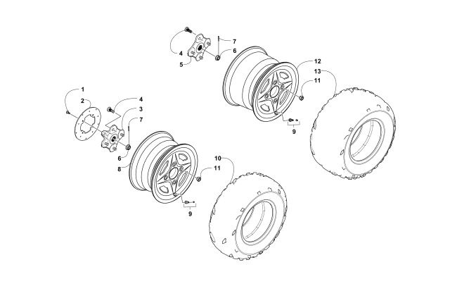 WHEEL AND TIRE ASSEMBLY