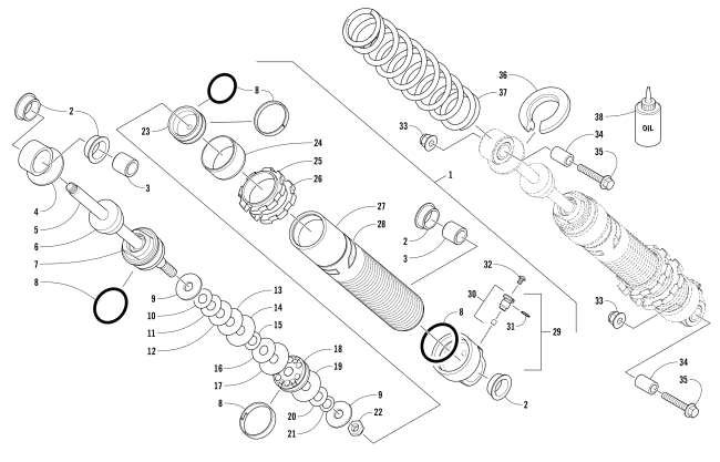 FRONT SUSPENSION SHOCK ABSORBER ASSEMBLY