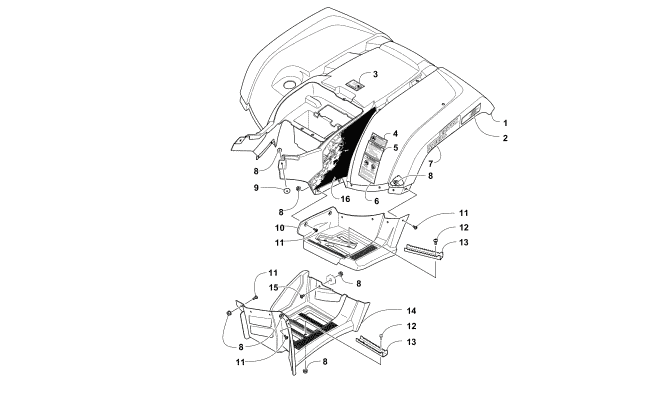 REAR BODY PANEL AND FOOTWELL ASSEMBLIES (Camo)