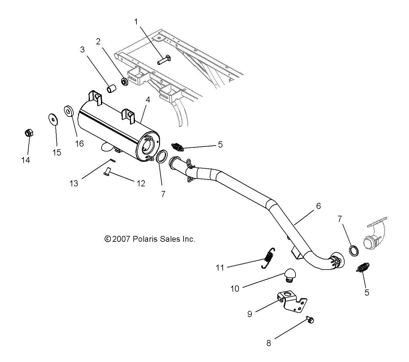 ENGINE, EXHAUST - A09BG50AA (49ATVEXHAUST08SCRAM)