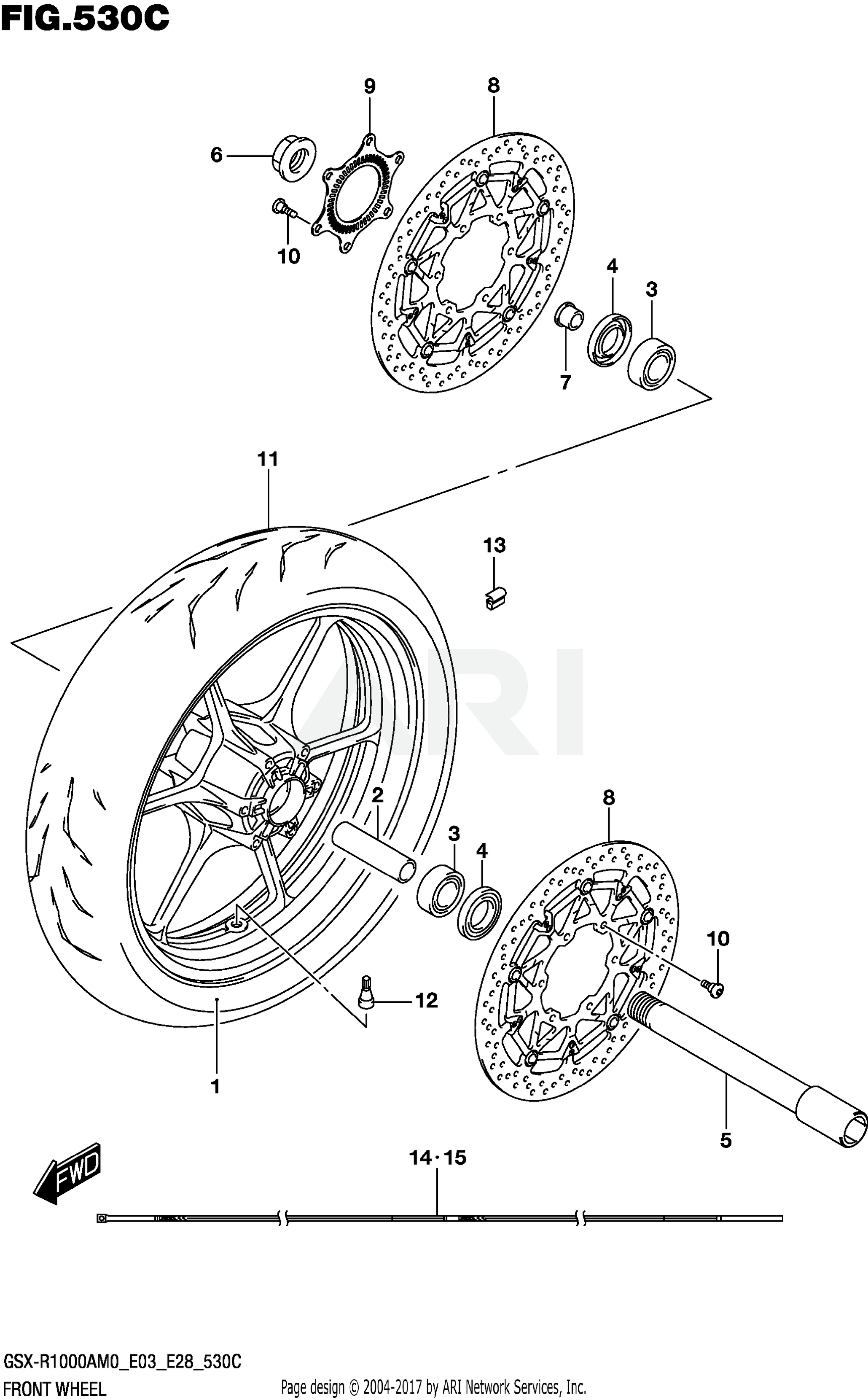 FRONT WHEEL (GSX-R1000RA)