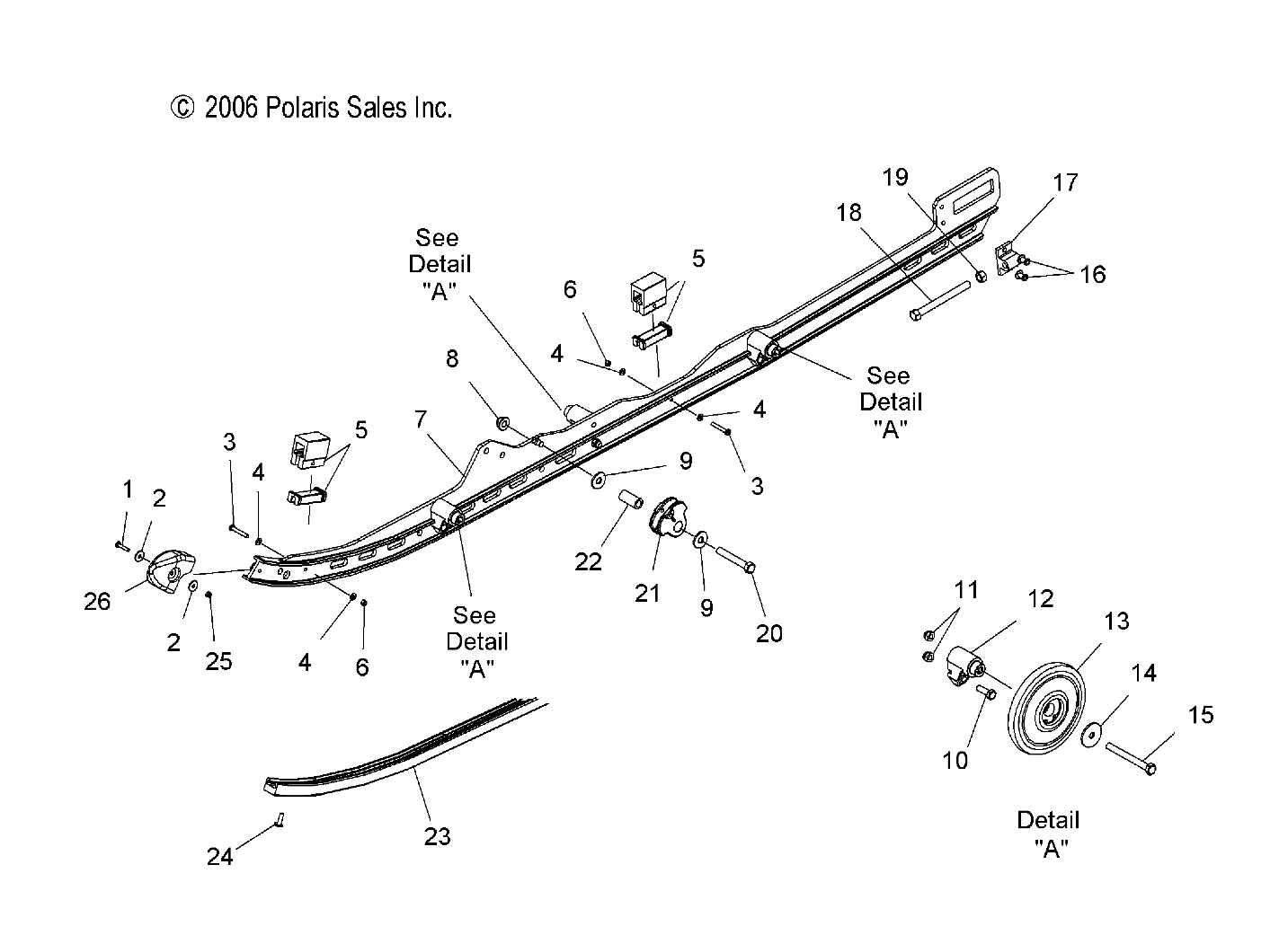 SUSPENSION, RAIL MOUNTING - S07PS6HS/HSA/HSB (49SNOWSUSPRAILCLEANSB)