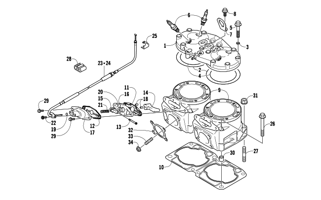 CYLINDER AND HEAD ASSEMBLY