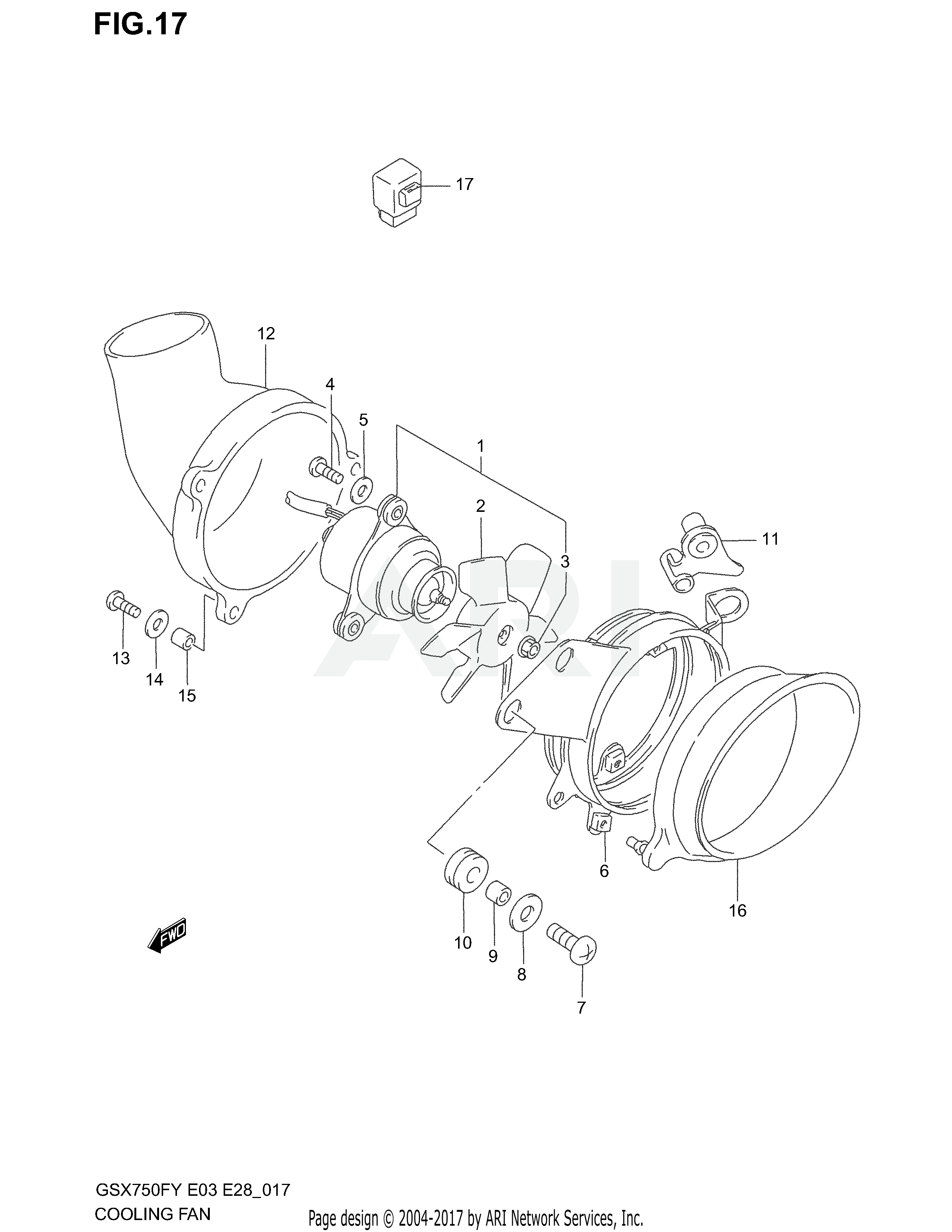 COOLING FAN (E33)