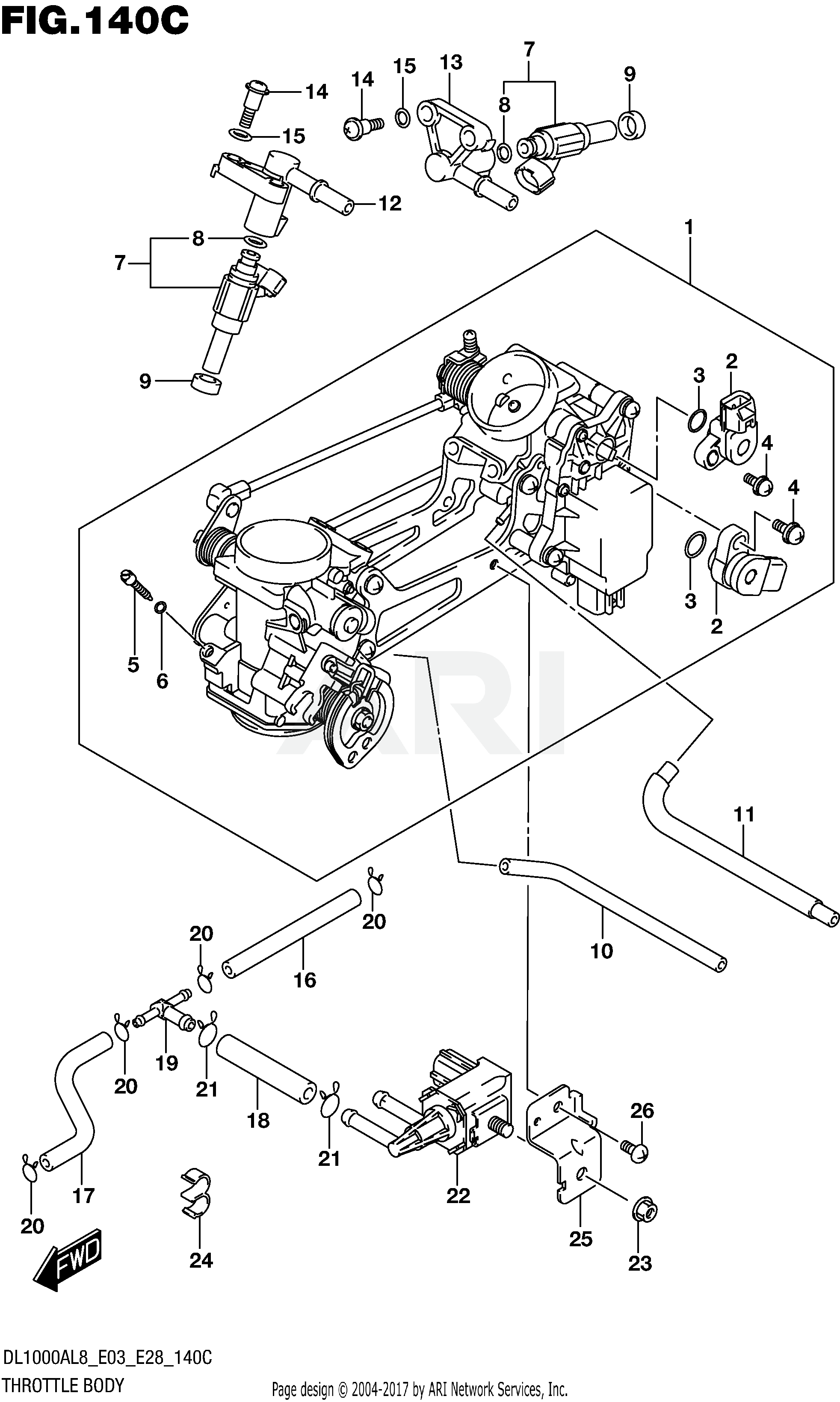 THROTTLE BODY (DL1000AL8 E33)