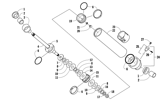 REAR SUSPENSION REAR ARM SHOCK ABSORBER