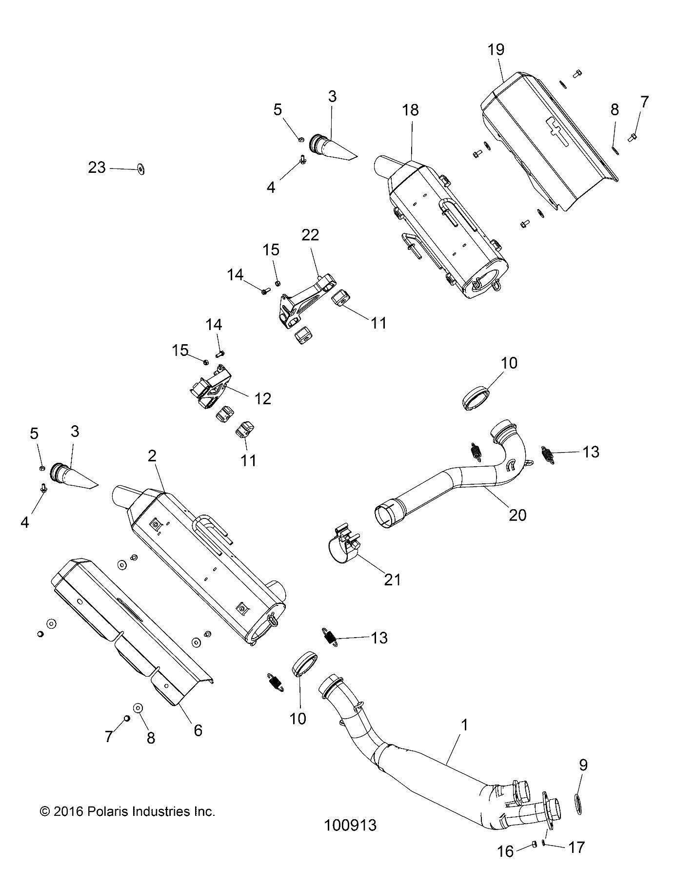 ENGINE, EXHAUST - A19SVS95FR