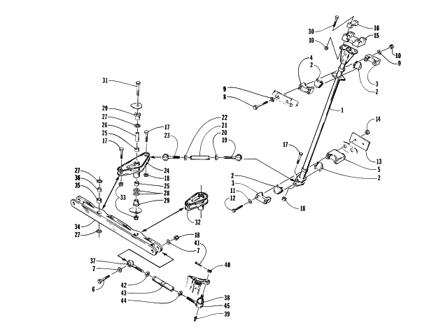 TIE ROD AND STEERING POST ASSEMBLY