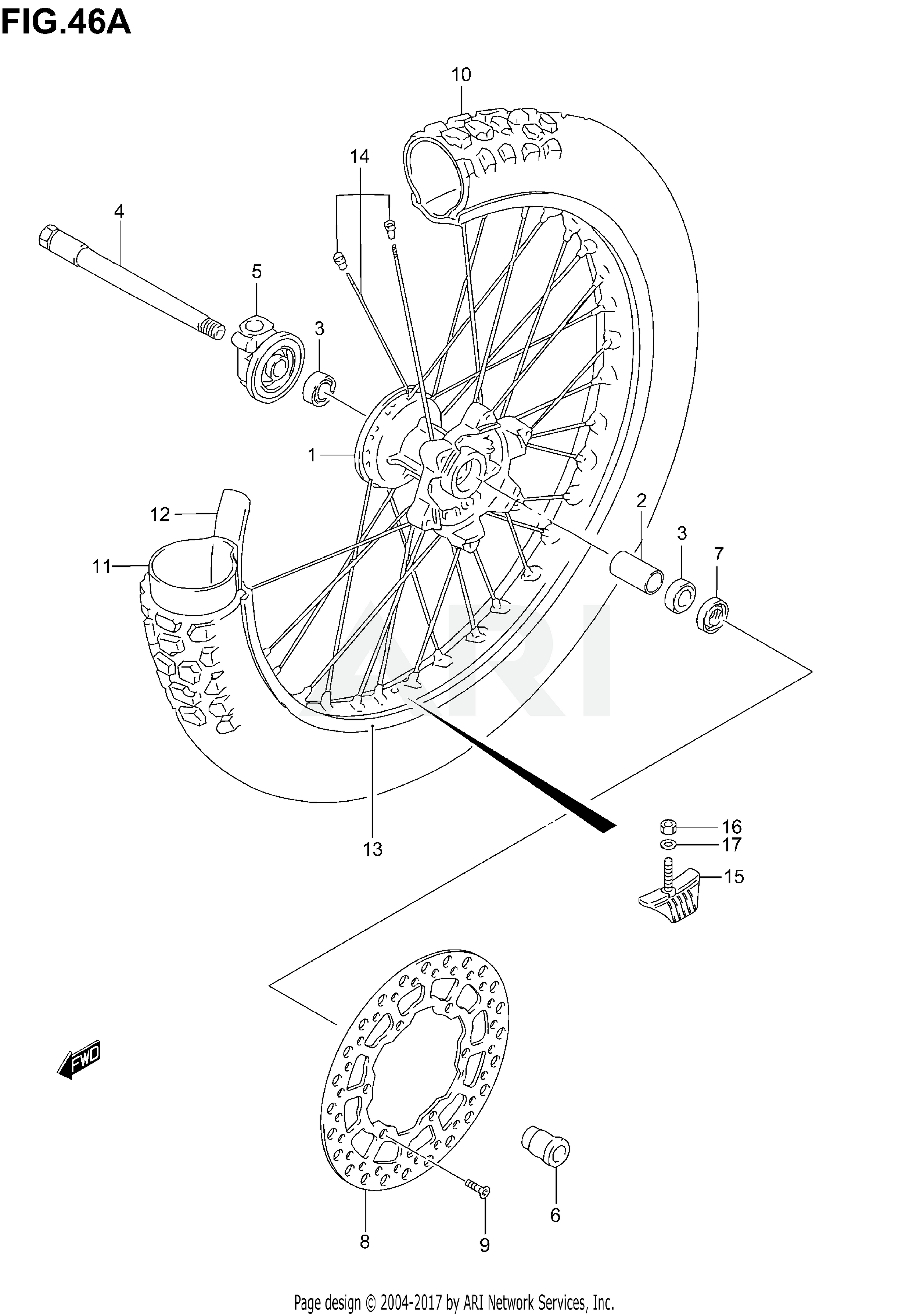 FRONT WHEEL (MODEL K5)