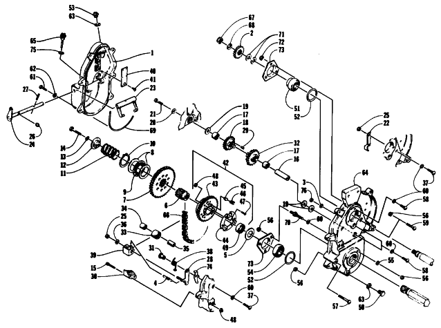 DRIVE/REVERSE DROPCASE ASSEMBLY