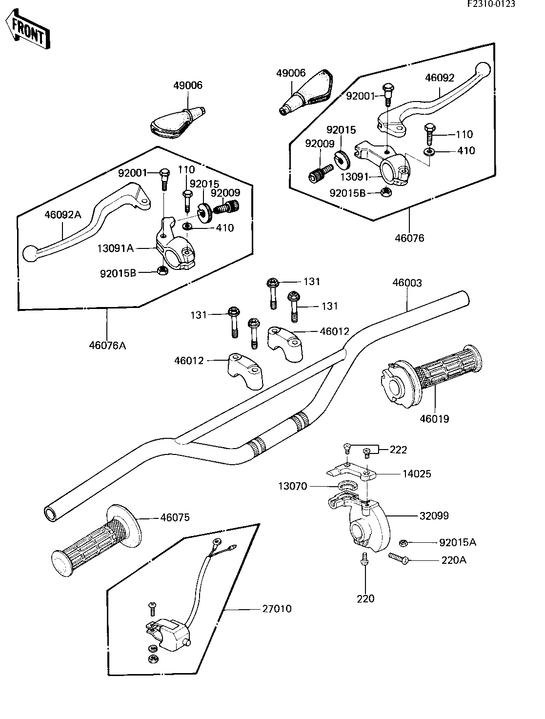 HANDLEBAR (&#39;82 KX80-C2)