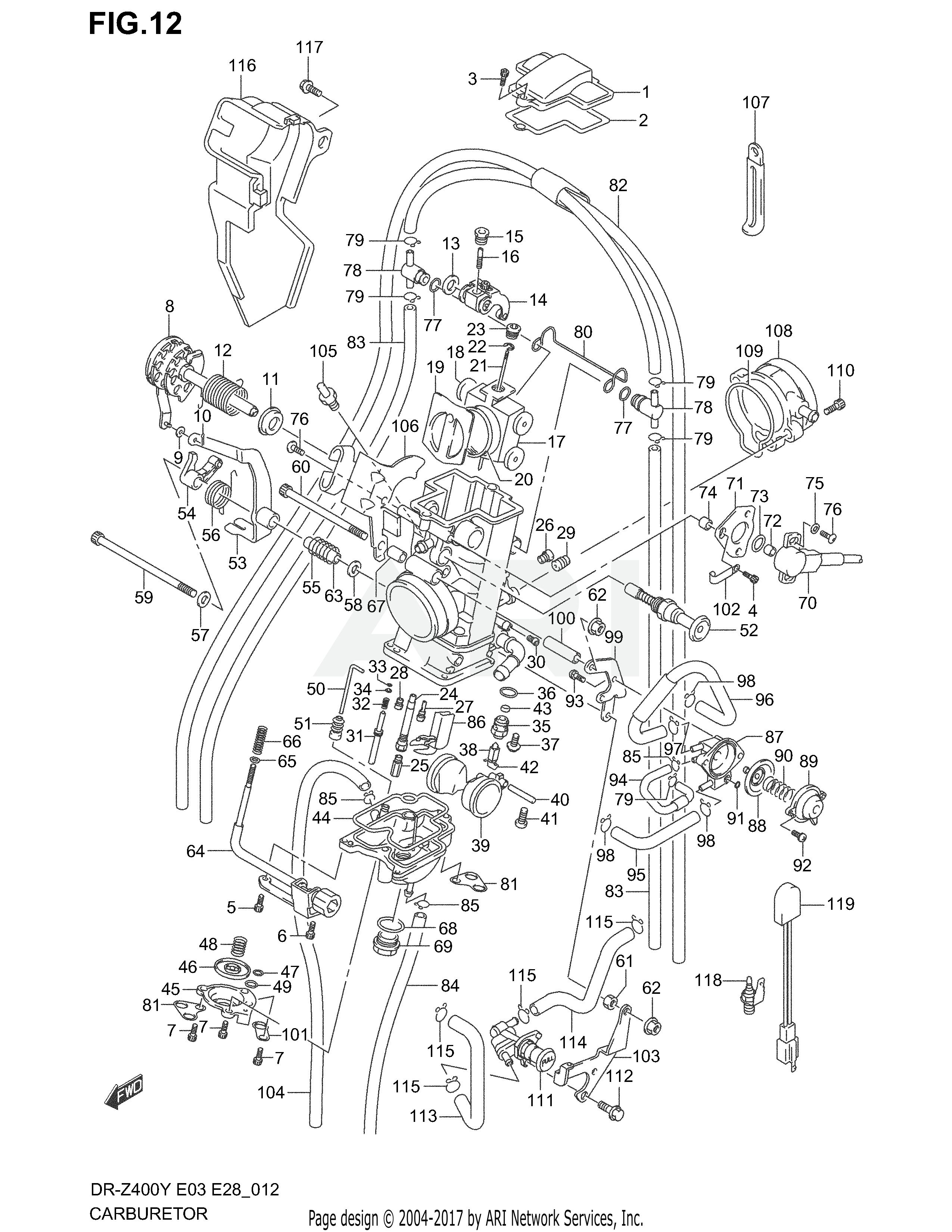 CARBURETOR (MODEL Y/K1/K2)