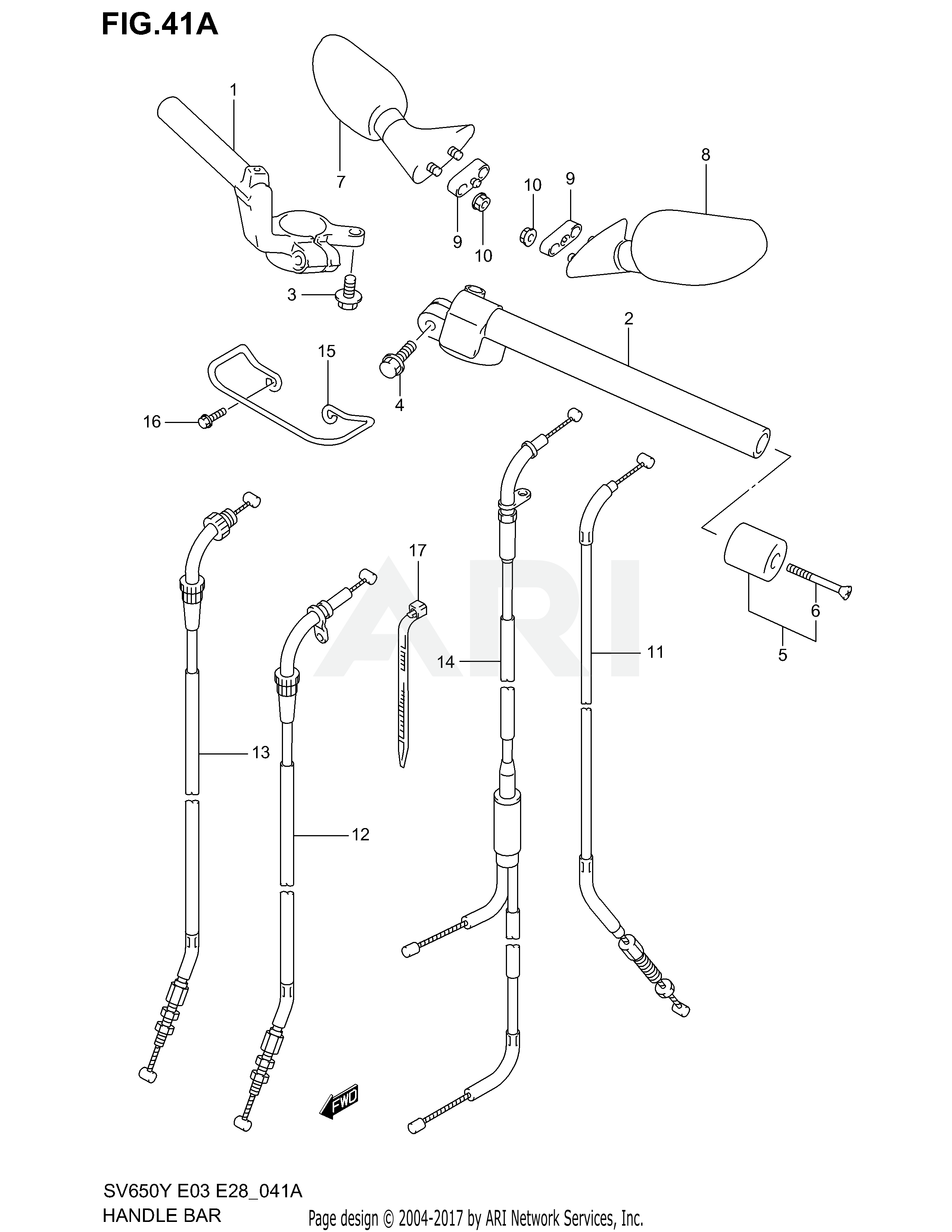 HANDLE BAR (SV650SX/SY/SK1/SK2)