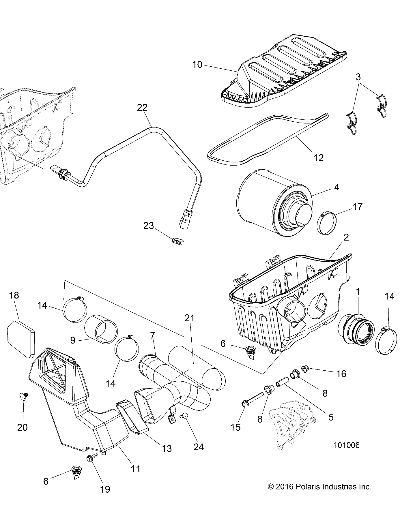 ENGINE, AIR INTAKE SYSTEM - A17DAA57F5 (101006)