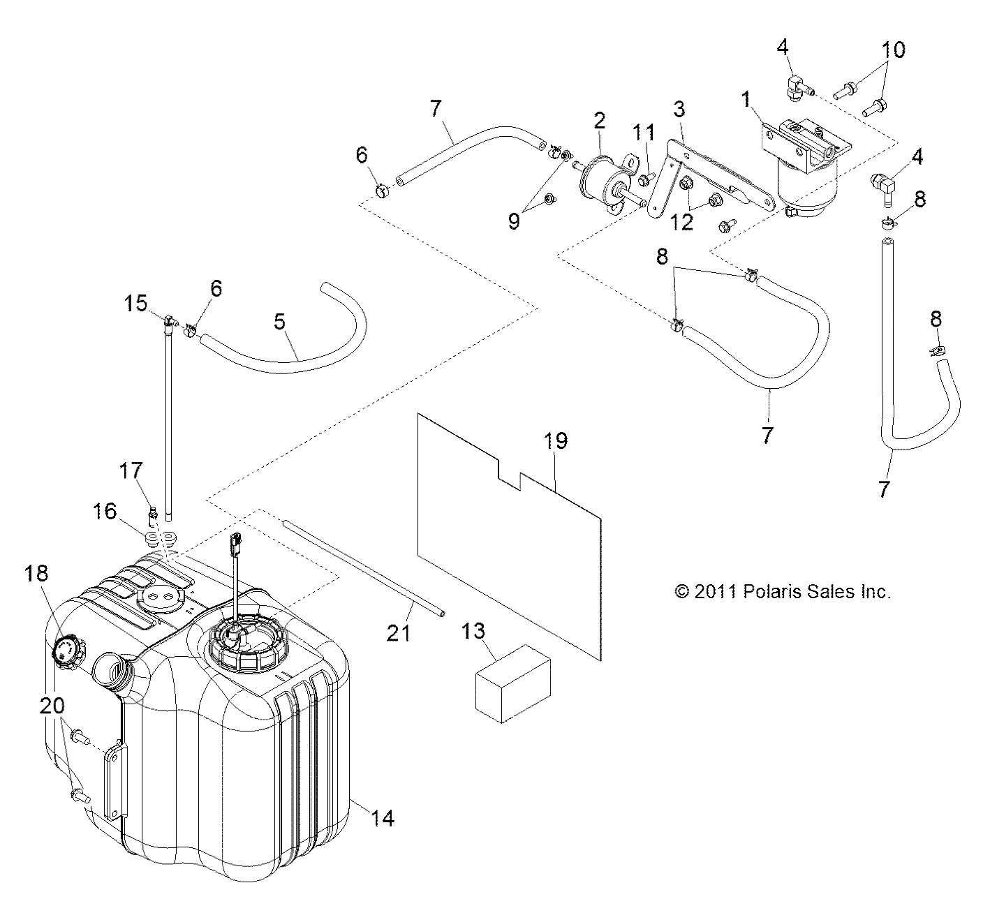 BODY, FUEL TANK ASM. - R14WH9EMD (49RGRFUEL12DCREW)